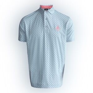 NWT Footjoy Flower Bud Foulard Polo Shirt - Skyway - Carnoustie Golf Links